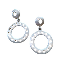 Silver Circle Dangle Earrings