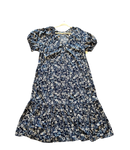 Blue Floral Maxi Peasant Dress