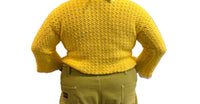 Yellow Crop Crotchet Sweater