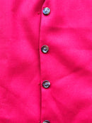 2X Red Tartan Plaid & Red Reversible Vest