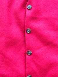 2X Red Tartan Plaid & Red Reversible Vest