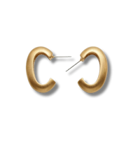 Gold C Shape Huggie Hoop