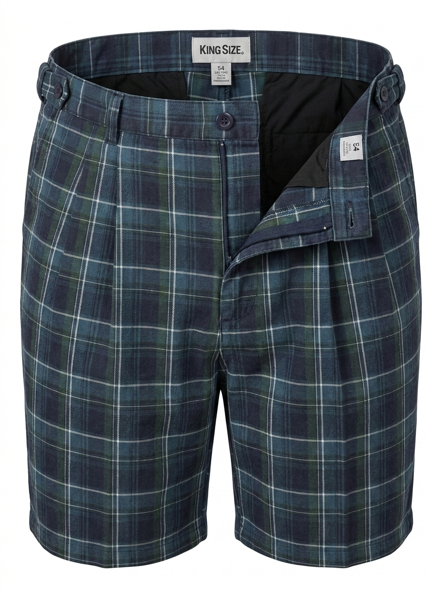 King Size Plaid Pleated Short