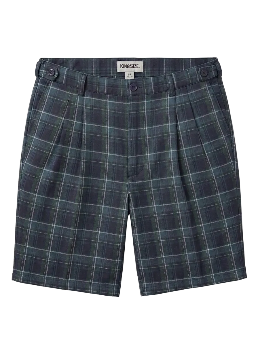King Size Plaid Pleated Short