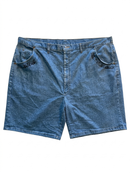 Hand-stamped Lover Denim Shorts