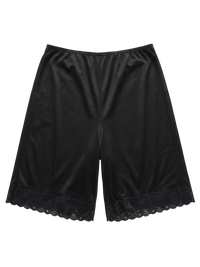 Black Lace Hem Shorts