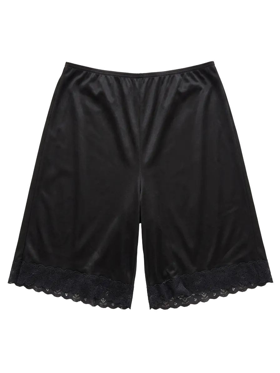 Black Lace Hem Shorts
