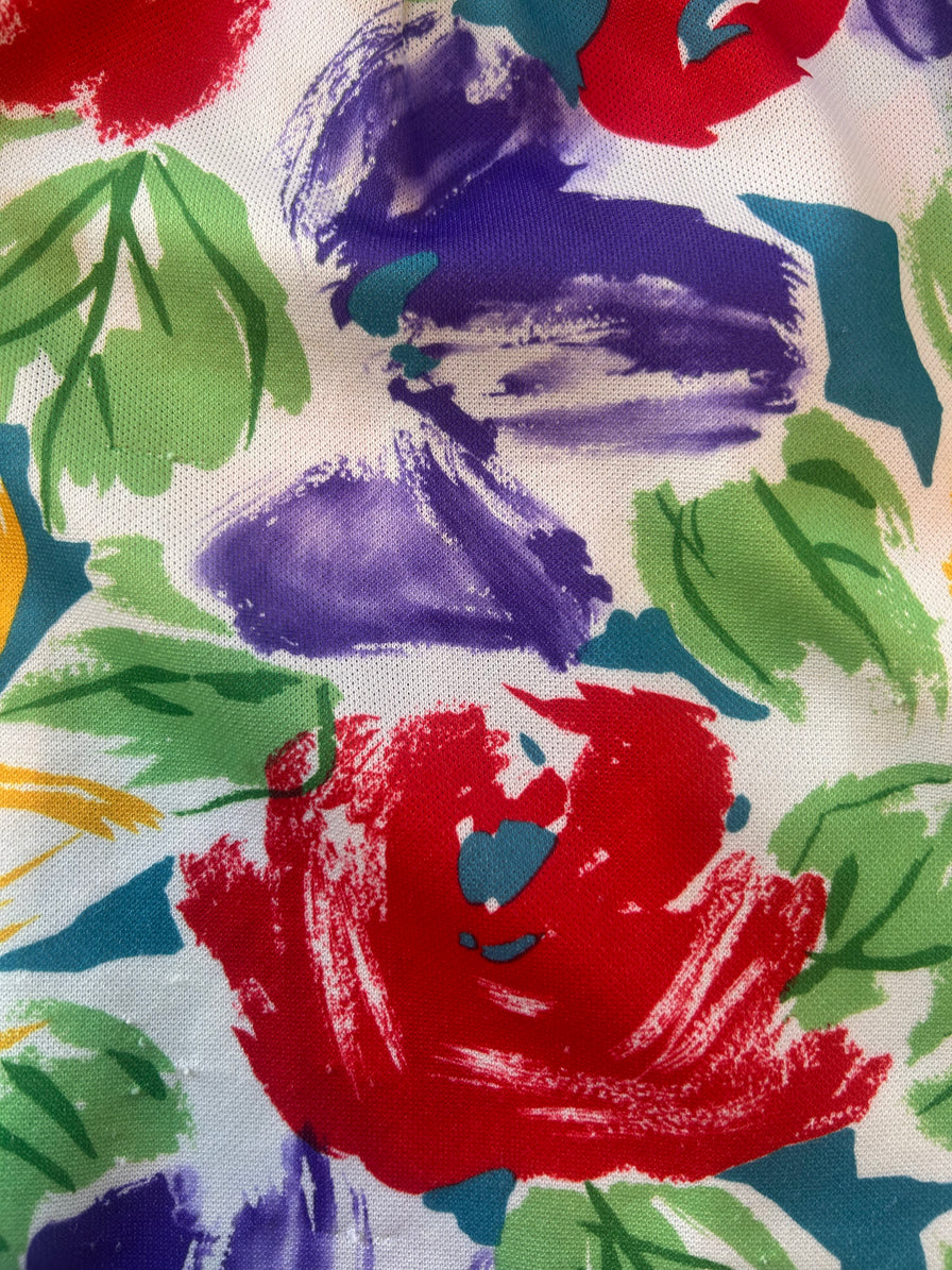 Floral 60s Smock Button Up
