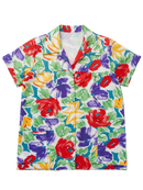 Floral 60s Smock Button Up