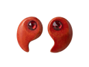 Red Wooden Earrings
