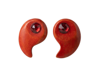 Red Wooden Earrings