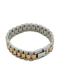 Two Tone Metal Link Bracelet