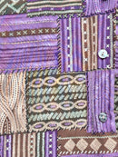 2X Purple Patchwork Blouse