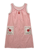 Handmade Gingham Floral Dress