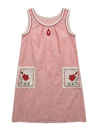 Handmade Gingham Floral Dress