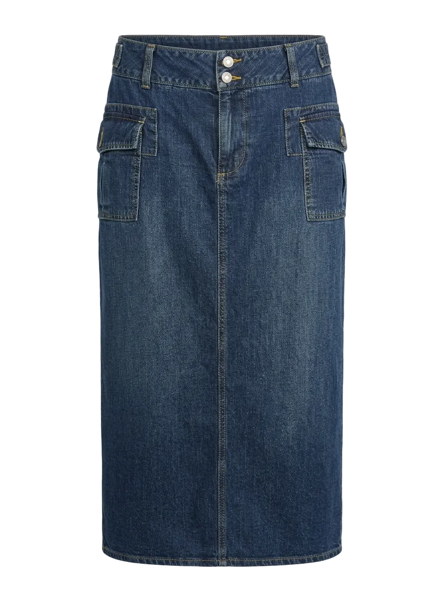 Cargo Denim Skirt