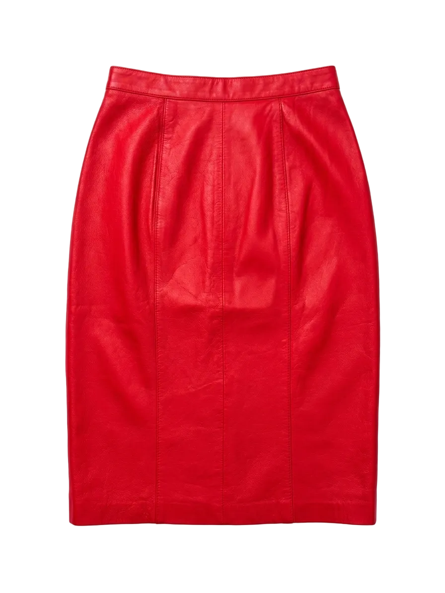 Red Leather Skirt