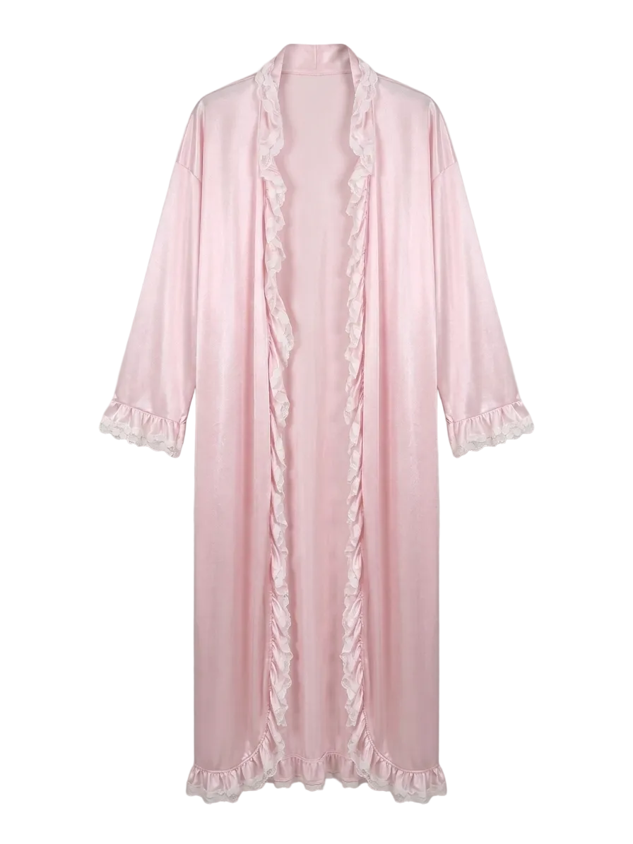 Pink Lace Robe