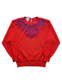Red Paisley Sweater
