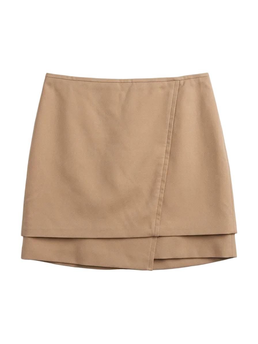 Tan Layered Skirt