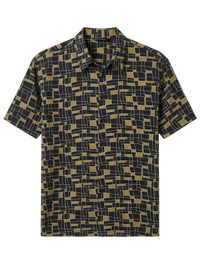 Abstract Geometric Button Up