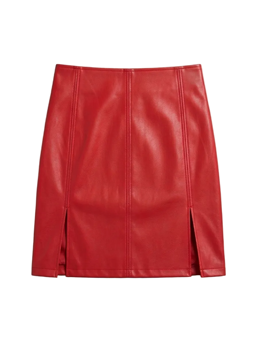 Fashion Brand Company Leather Skirt