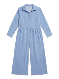 Blue Gingham Jumpsuit