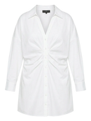 White Eloquii Button Up Dress