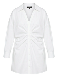 White Eloquii Button Up Dress