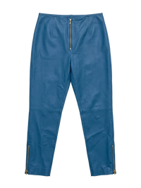 Blue Leather Pants