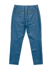 Blue Leather Pants