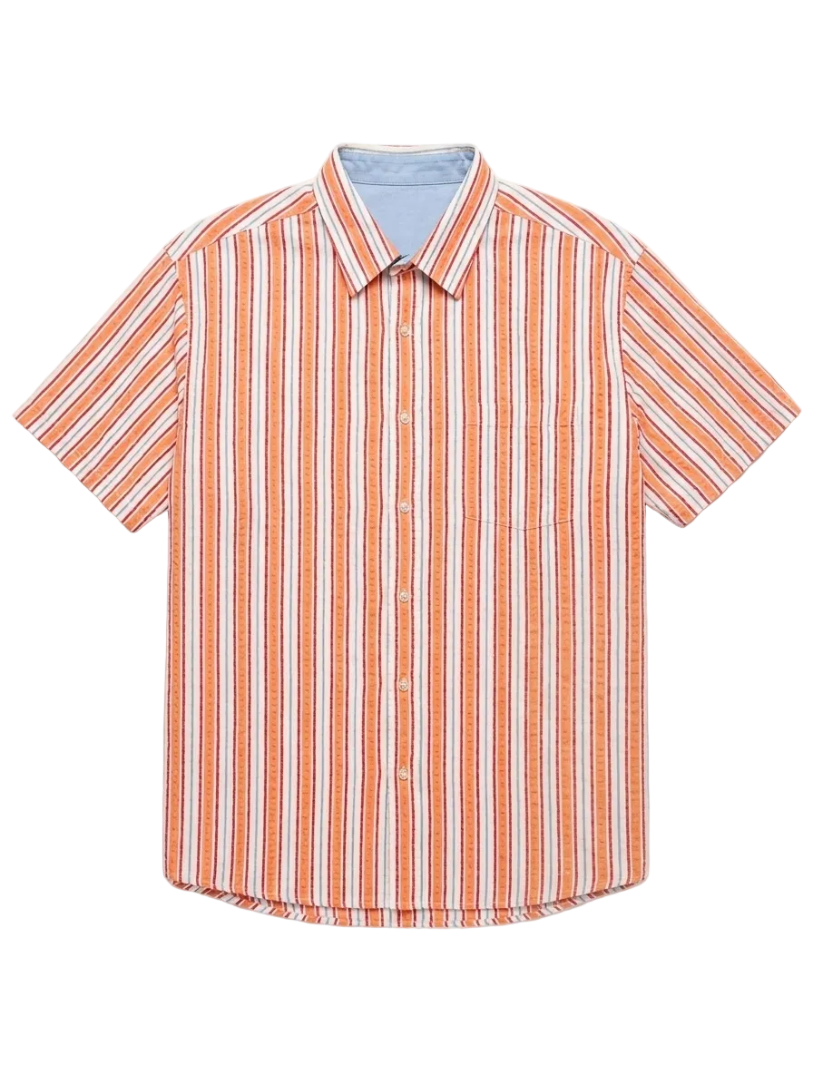 Psyche Orange Button Up