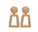 Textured Gold Drop Earrings