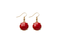 Red Prismatic Earrings