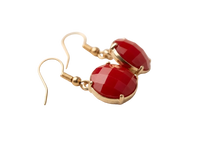 Red Prismatic Earrings
