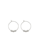 Mini Silver Ball Hoops
