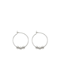 Mini Silver Ball Hoops