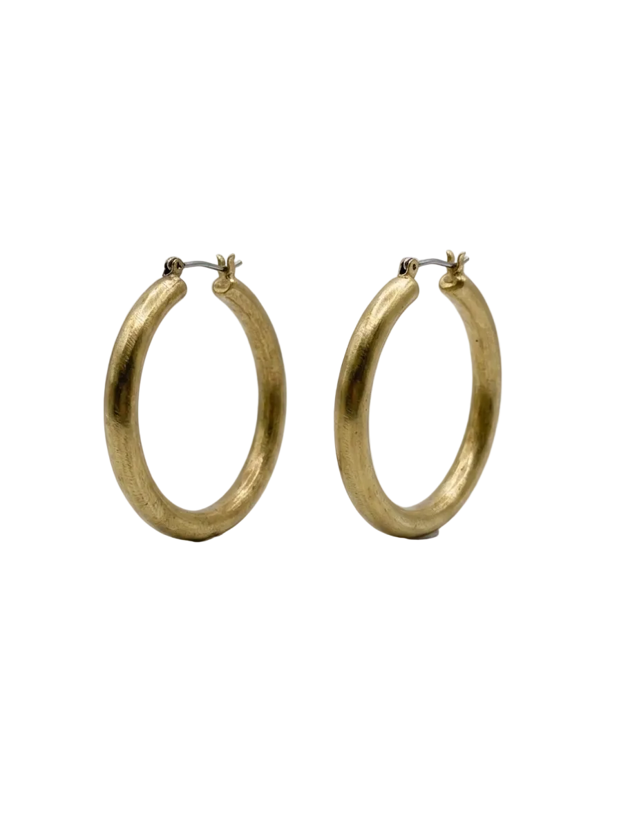 Brass Clasp Hoops