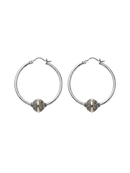 Silver Filligree Ball Hoop