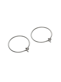 Small Silver Wire Hoops
