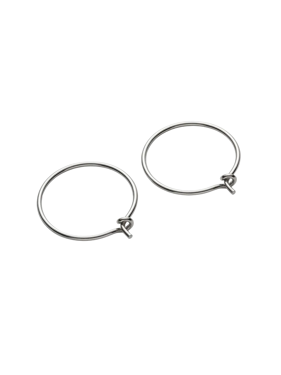 Small Silver Wire Hoops