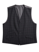 Gray Plaid Vest