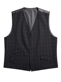 Gray Plaid Vest