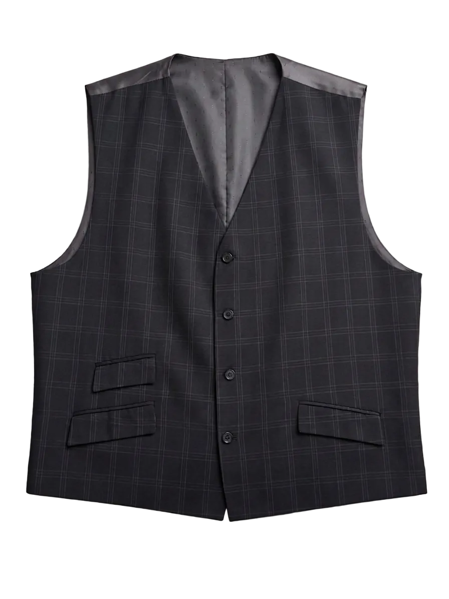 Gray Plaid Vest