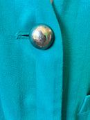 2X Teal Double Breasted Blazer