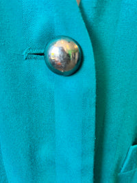 2X Teal Double Breasted Blazer