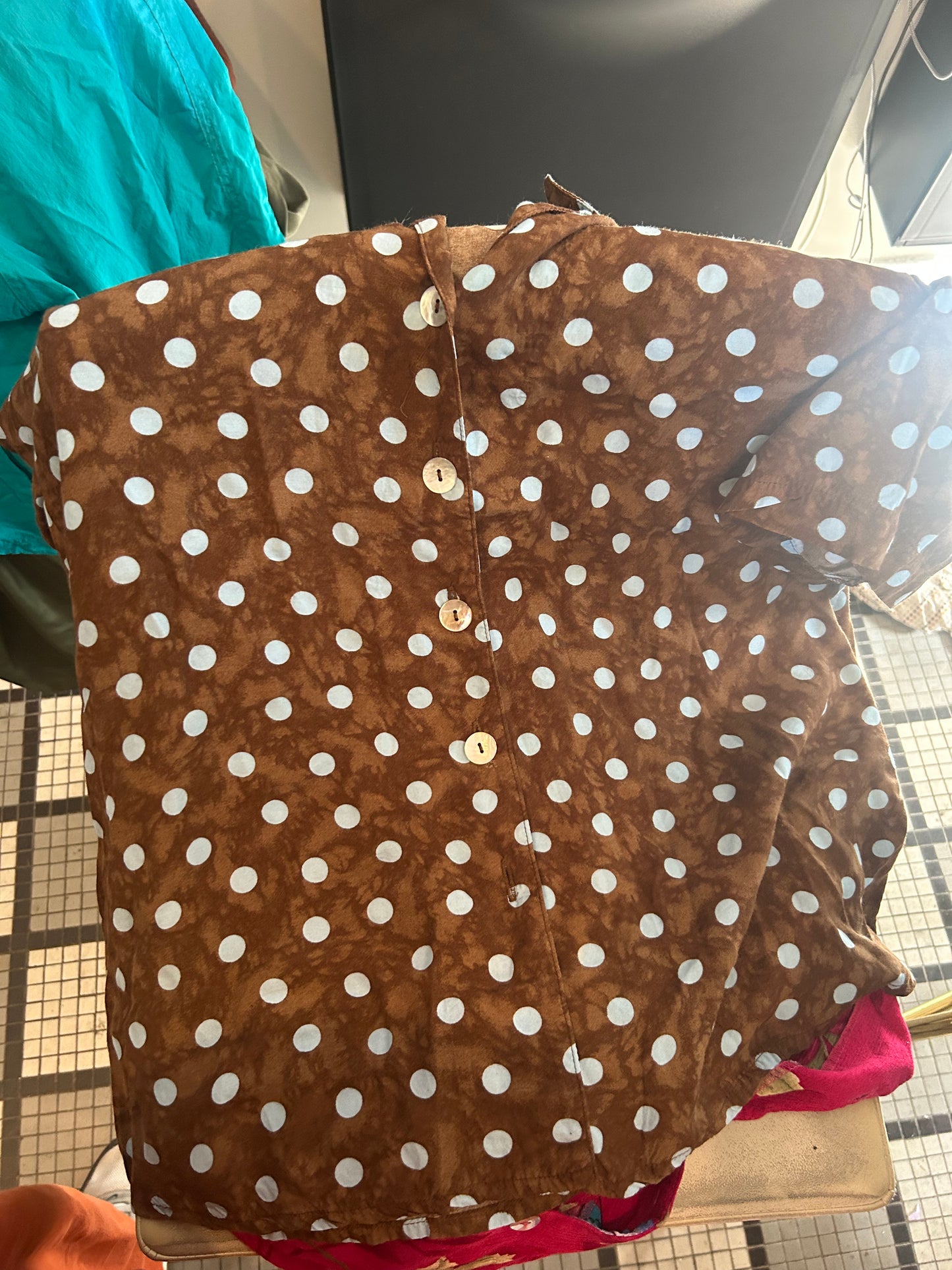 C.M Shapes Polka Dot Button Up