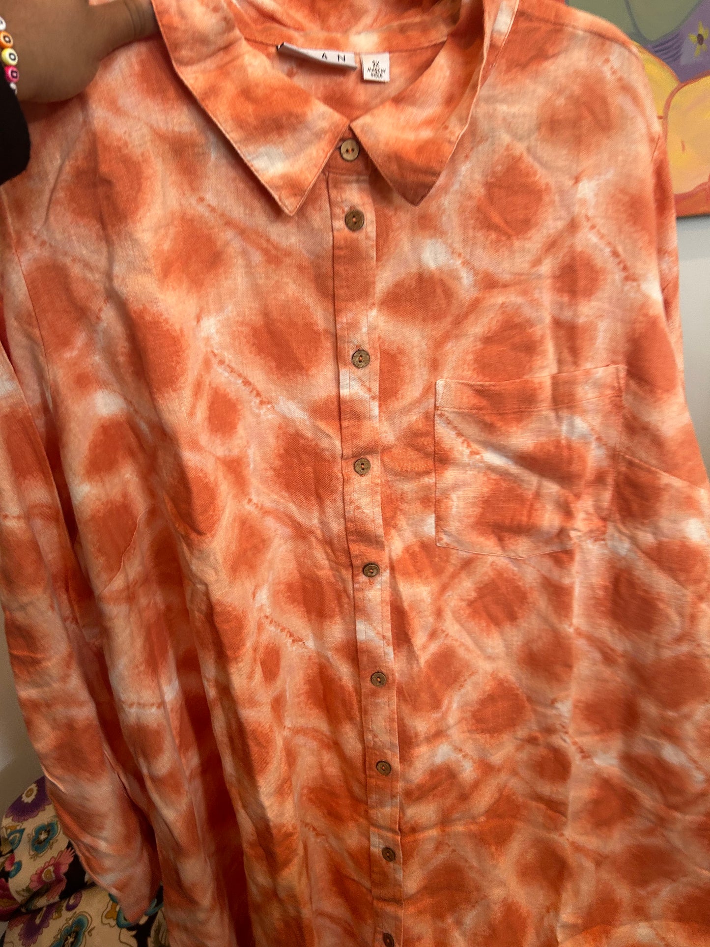 Joan Rivers Orange Tie Dye