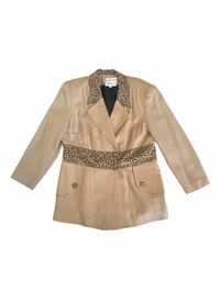 Lily & Taylor Ultra Suede Light Blazer Animal Print