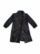 M Shiny Black Sequin Blazer